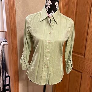 Light Green Button-Up Women's Top